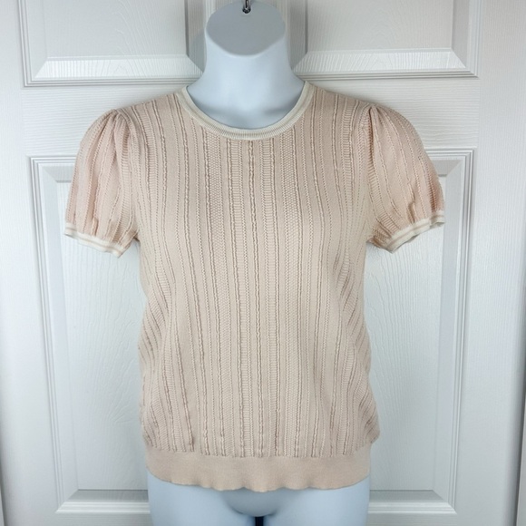 Lauren Ralph Lauren Peach Trevona Short Sleeve Sweater Size Extra Large - Picture 3 of 12